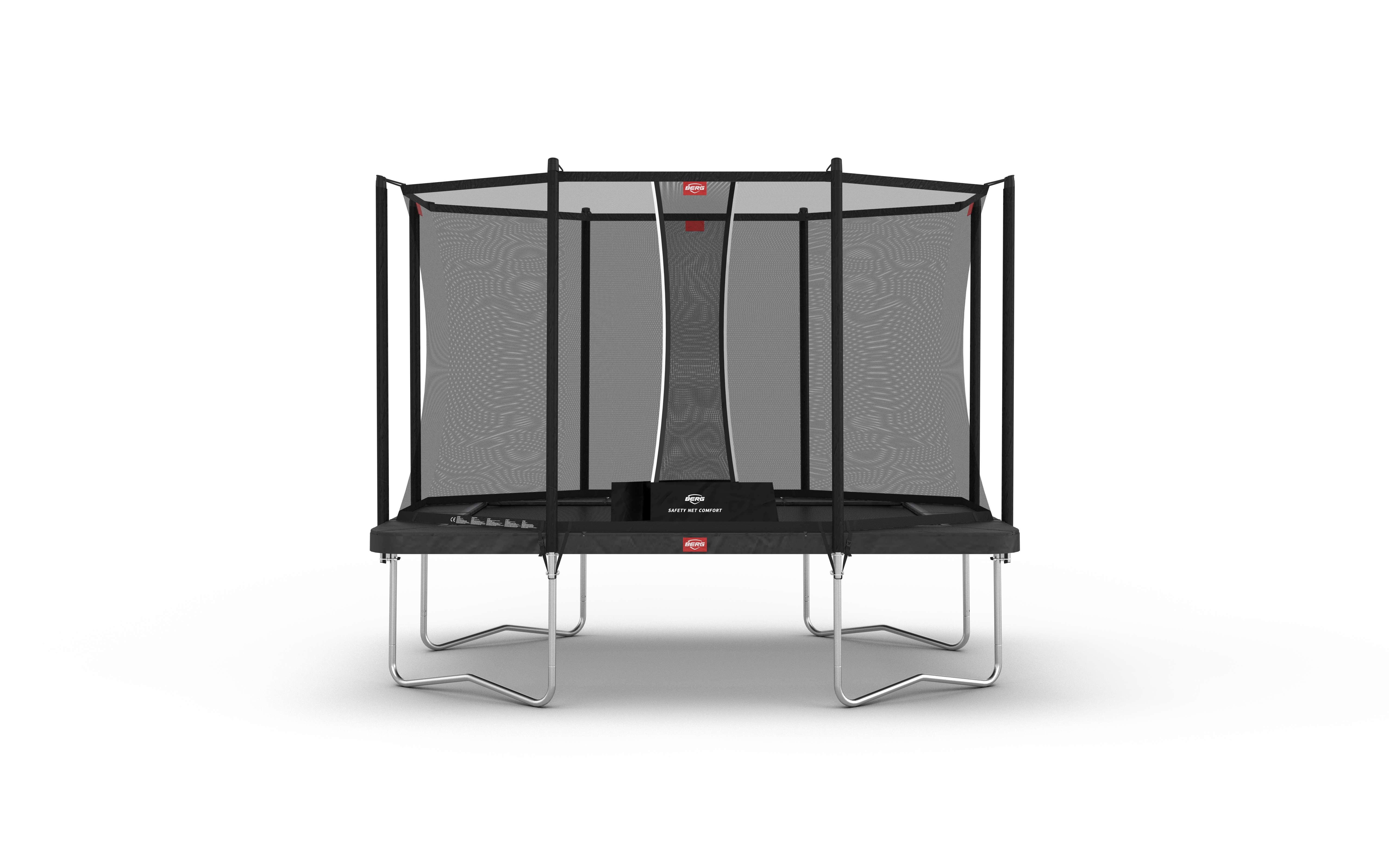 BERG Ultim Favorit Regular 330 Grey — Rectangular trampoline with safety net
